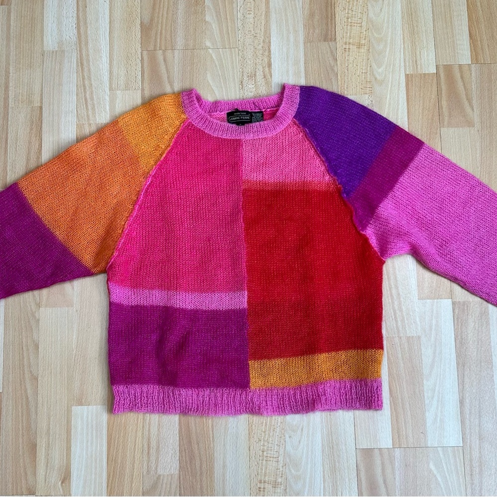 Colorful Patchwork Sweater - image 2